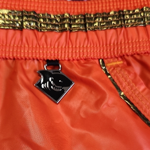 Vibrant Orange Men's Swim Trunks - Picture 2 of 12